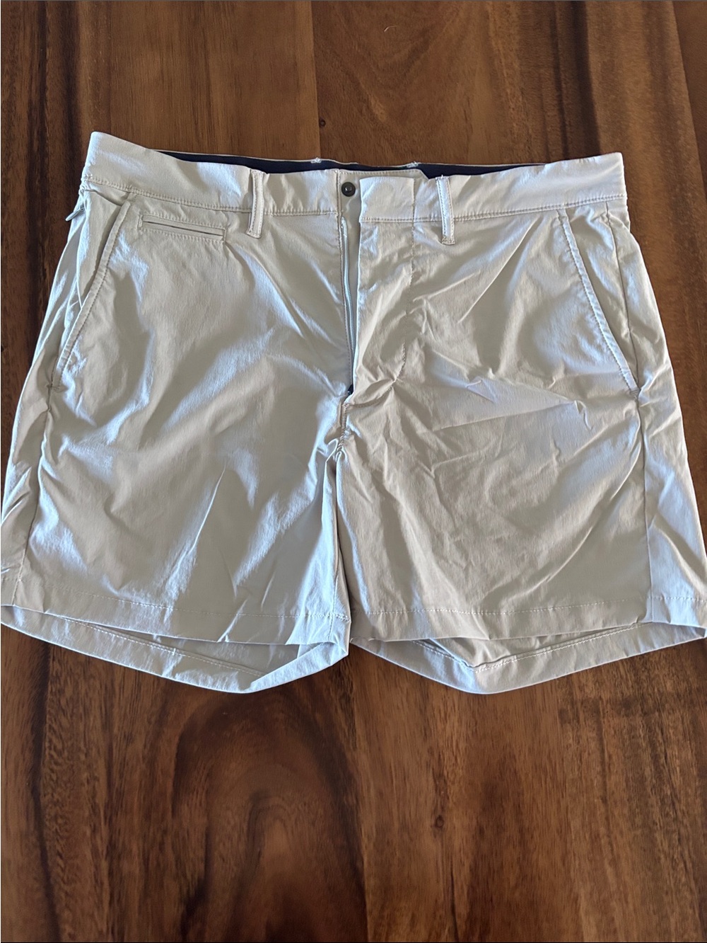 J. Crew Men's White Flat-Front Casual Shorts